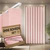 Jilron 100% Oscurante per Porta - Tenda Pieghevole Stile Fisarmonica con Chiusura Magnetica, Montaggio Adesivo senza Fori, incl. Barra Adesiva, Oscuramento & Protezione dal Vento, Rosa, H201 x L135 cm