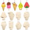 YUEXNKO Decorazioni Gelato In Legno Da Dipingere, 8 Stili Fai Da Te, In Legno Grezzo Grezzo, a Forma Di Gelato, Decorazione Fai Da Te, Artigianato, Dipingere Per Lavoretti, Decorazioni Da Appendere,Estate
