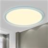 LQWELL Plafoniera Lampada da soffitto a LED, Lampada da bagno impermeabile IP44 Rotonda Piatta 18W 3000K 1980LM Sottile per Soggiorno Bagno Camera da letto Cucina Seminterrato Ufficio, 220 * 18mm
