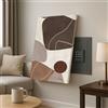 Lupia - Quadro Copri Cassaforte Tela Abstract Polygon, Decorazione Moderna per Nascondere Quadri Elettrici, Contatori, Modem, Cotone con Telaio Legno, Varie Dimensioni Senza Cerniera 50x60 cm