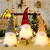 Bseical 3 Pezzi Elfo Babbo Natale, Gnomi con LED Luce, Peluche, Luminosi, con Cappello, Addobbi Natalizi Stoffa, Casa Regalo