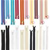 PYSEOSISE Cerniere in Resina, 22 Pezzi Cerniere per Cucito, 25 cm Cerniera in Nylon Colorata a Spirale con Anello in Metallo per Borse Sartoria Cucito Abbigliamento