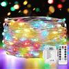Vacoulery Luci Led a Batteria, 1 Pezzi 10M 100LEDs 8 Modalità Lucine Led Decorative IP65 Impermeabile con Telecomando, Timer e Dimmer per Interni e Esterni, Natale, Feste, Matrimonio (Multicolore)