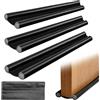 Gangyumaoyi 3 pz Paraspifferi Sottoporta, 96cm Paraspifferi Porta Blindata, Spifferi Porta Ingresso a doppio strato, Para Spifferi Sottoporta Blindata per Paravento Finestrino(nero)