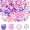 SUNNYCLUE 1 scatola Da 120 pezzi di Perline Colorate per Trecce Perline per Capelli Loc con Foro Da 5mm Tubo di Plastica Perle Finte Spazi Sciolti Europei per Accessori per Dreadlock Fai Da Te Fermagl
