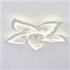 YUNZI Forma Di Fiore Ventilatore Da Soffitto Con Luce E Telecomando Dimmerabile Con Timer DC Motore Silenzioso Reversibile Lampadari Con Ventilatore Design Per Camera Da Letto Soggiorno-White