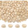 TOAOB THE ONE AND ONLY BABY TOAOB 100 Pezzi Mezza Palline in Legno Naturale Mezze Sfere Metà Perline 15mm Senza Foro Perle per Natalizi Decorazioni e Feste Progetti Fai da Te