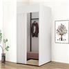 Gdmokle Camerino Mobile, Spogliatoio Portatile con Tenda Scorrevole, Fasciatoio Portatile per Negozio, Ufficio, Centro Commerciale, Spiaggia (Bianco, 100X100X200cm)
