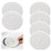 hankousi Set di 6 filtri di scarico ritagliabili in plastica, per doccia, lavandino e vasca da bagno (design tagliabile)