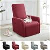 BOYIFEIJIE Fodera impermeabile per sedia, stretch, fodera completa per poltrona relax e sedia TV con tasche laterali, protettore elastico per sedia, anti-spruzzi, set di 4 pezzi (bordeaux)