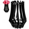 Yibang Vaso per bouquet di fiori Lego, vaso puzzle in legno, puzzle in legno nero per kit di costruzione di bouquet Lego, per Lego Botanicals, narcisi, girasoli, rose, fiori di ciliegio, tulipani, loto (nero