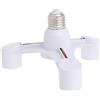 PENG 3 in 1 da E27 a 3E27 portalampada Splitter LED portalampada Adattatore Bianco