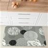 Comart - Tappeto Cucina Malaga - Passatoia 100% PVC - Antimacchia - Antiscivolo - Impermeabile - Tappetino Lavabile in Lavatrice - Corsia Moderna per Cucina e Corridoio - Cerchi Grigi - 55x75 cm