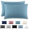 REDKEY Coppia di Federe 40 x 60 cm, Set di 2 Tessuti per Cuscino Letto, con Cerniera Nascosta, 100% Microfibra è morbida e traspirante， Aqua Blue