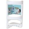 TradeShopOISEART - Organizer in PLASTICA 3 Ripiani MENSOLE ANGOLARE con Bagno Doccia Accessori - 32389