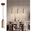 IOEDHW Lampada Sospensione in Marmo Giallo Mini Lampada Cilindro in Pietra Naturale Stile Wabi-Sabi Ideale per Isola Cucina Sala Pranzo Camera da Letto e Bar Luce Calda Compatibile con Attacco