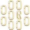 PH PandaHall Anelli Ovali Primaverili Placcati Oro 18K, 10pz 16x8.5mm Snap Clip Gancio Ottone Chiave Catenacci Connettore Anelli Spring Gate Anello Portachiavi per Borse Portachiavi Gioielli FAI DA TE