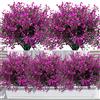 Elecoutek 12 Mazzi Fiori Finti da Esterno Arbusti Artificiali Resistenti ai Raggi UV Piante Artificiali Decorative per Giardino, Vaso, Balcone, Casa, Ufficio, Giardino, Patio, Centrotavola (Fucsia)