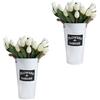 PEPAXON Secchio alto in metallo, vaso da fiori in metallo, decorazione per la casa