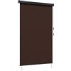 vidaXL Tenda a rullo Marrone 60 x 250 cm Tessuto e Alluminio, Tenda a rullo rettangolare moderna, ombra per patio, giardino, copertura per balcone, blocco sole e calore