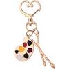 Guqqeuc Portachiavi con tavolozza artistica, regalo per donne, uomini, migliore amico, regalo di compleanno per bestie artisti, pittori, amanti dell'arte, regali per studenti d'arte, insegnanti, pennelli