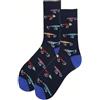 Generic Calzini da pescatore da uomo, taglia unica UK 6-11 EU 40-46, Blu, 6-11