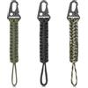 AYMQC Portachiavi in Paracord Cordino Intrecciato Tattica con Moschettone Fibbia in Paracord in Vita per Campeggio Escursionismo Caccia Attività all'aperto 3 Pezzi