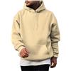 Generico Felpa Uomo con Cappuccio Invernale in Pile Fleece Hoodie Maglioni Felpe da Lavoro con Coulisse Tuta Pile Uomo Tinta Unita Basic Casual Style Pullover Manica Lunga, Taglie S - 3XL