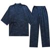 un-brand Completo da Pigiama in Cotone a Doppia Garza Giapponese da Uomo Kimono Plus Size Abbigliamento Zen Abbigliamento taoista (Taglia XL, A1)