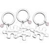 QMVMV Set di 3 portachiavi per migliore amica, regalo di relazione a lunga distanza, non importa dove cosa quando, puzzle, set di 3 regali di amicizia per coppie, sorelle, adolescenti, laurea, regalo