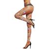 LUCKELF Collant sexy a vita alta Sparkle Strass Calze a rete Party Strass Calze a rete, Strass color carne ultra scintillanti, taglia unica