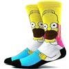 EZB Homer Simpson - Calzini da Uomo, Idea Regalo Stravagante, Design Cinematografico, Taglia 38-42, 5-10