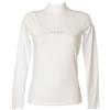 GUESS Maglietta Donna Maglia Manica Lunga Dolcevita con Logo Strass Articolo QBRI00K9TJ5 Sidney Mockneck TOP, G011 Bianco, S