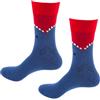 LYF STILE Calzini divertenti con gambe di squalo, in misto cotone, regalo di Natale per uomo e donna, taglia 38-46, 1 paio, Blu e rosso., Taglia unica