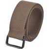 Globellapro 1 cintura in tela con doppio anello quadrato, 3 cm x 130 cm, per uomo e donna, Marrone scuro, 3cmx130cm