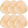 TopBine Inserti Rimovibili per Reggiseno da Donna, Comodi Inserti Sportivi per Reggiseno per Bikini Top Costume da Bagno, 3 Cuore Beige L, C/D
