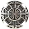 BELTINGER Fibbia da cintura Nodo celtico 4,0 cm | fibbia intercambiabile da cintura 40mm solida | abbigliamento LARP e medievale | argento antico