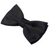 Kajeer Papillon da Uomo per Festa di Matrimonio - Smoking Regolabile in Tinta Unita, Cerimonia Pre-Annodato in Seta di Classe (Nero)