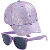 ZXTGBQ Cappellini da Baseball per Bambine, Cappellino Bambina, Occhiali da Sole, Protezione UV, Sun Hat per Bambini 3-8 Anni, per Ragazza Estivo Regalo(54CM)