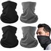 YNR 4 Pezzi Sciarpa Multifunzione, Bandana Moto, Sciarpa Face Shield Traspirante, Multifunzione Foulard, Tubolare Paracollo per Moto Bici Running Sciare Sport All'Aria Aperta (Nero e Grigio Scuro)