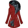 Kmrlofiy Cappotto con Cappuccio Invernale da Donna Elegante Cappotto Foderati Giacca Antivento in Pile Termici Giubbotto Lungo Parka Donna Caldo Lspessito Giubbino Termica Piumini (Rosso 3, S)