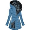 Kmrlofiy Cappotto con Cappuccio Invernale da Donna Elegante Cappotto Foderati Giacca Antivento in Pile Termici Giubbotto Lungo Parka Donna Caldo Lspessito Giubbino Termica Piumini (Blu, S)