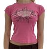 Yassiglia Maglietta estiva da donna Y2k grafica gotica grunge crop top vintage a maniche corte top t-shirt outfit Y2K abbigliamento streetwear, Rosso rosato, S