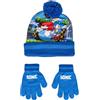 Sonic The Hedgehog Set con Cappellino Invernale e Guanti di Sonic - Colore Blu, Rosso e Giallo - Taglia Unica - in Acrilico e Poliestere - Stampa di Sonic, Miles e Knuckles - Prodotto Originale Disegnato in Spagna