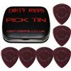 Dirty Riffs Dunlop Flow - 6 plettri standard per chitarra, 1,50 mm, in pratica scatola di latta