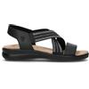VALLEVERDE Sandalo donna nero in pelle