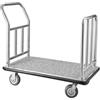VEVOR Carrello Portavaligie per Hotel, Carico 340 kg Carrello Trasporto Portavaligie con Telaio Anteriore Rimovibile, Ponte in Moquette Grigia e Ruote in Gomma 152,4 mm per Hotel, Condomini, Resort