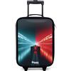 NoBoringSuitcases.com® Valigia Per Bambini Compatto 48x31x19 cm Bagaglio Ultraleggero Trolley A Mano Rigidi LED Ruote Da Viaggio - Ragazzo - Auto corsa - Illuminazione - Neon