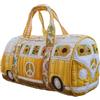 VPQILH Borsone da Viaggio Hippie Modello, Borsa Sportiva in Stile Bohémien, Motivo con autobus Floreali Borsoni, Hippie Van Quilted Duffle Bag per vacanze e feste, studenti dormitorio