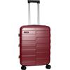 Vipbox Valigia Rigida Piccola 55cm Policarbonato Ultra Leggera Trolley da Viaggio Resistente con Chiusura TSA e 4 Ruote (Rosso, M(55cm))